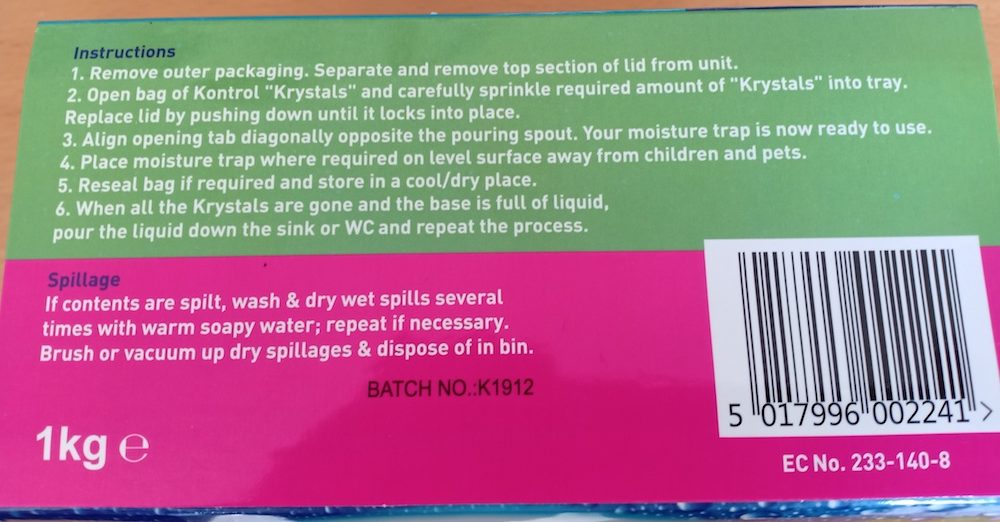 Instructions for the Kontrol Moisture Trap