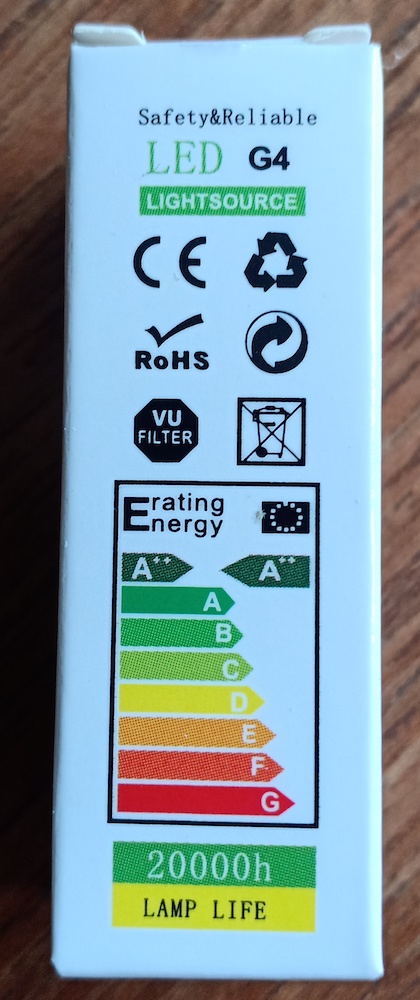 The bulbs are rated A++ for energy efficiency