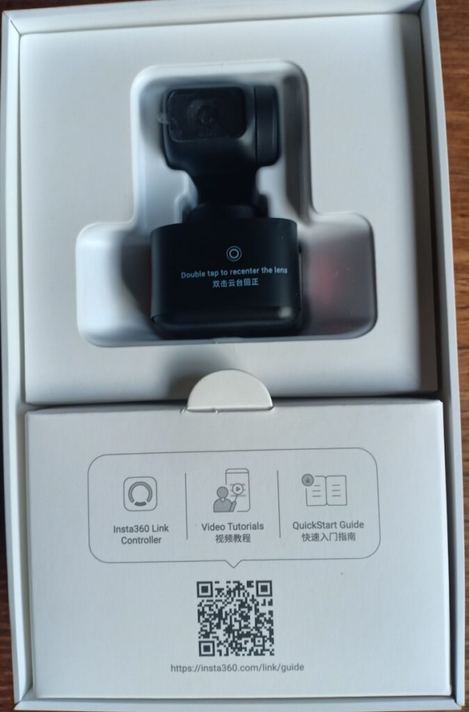 Securely packaged Insta360 Link