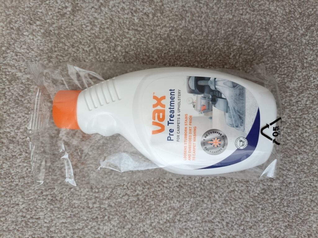Vax Pre-Treatment solution bottle