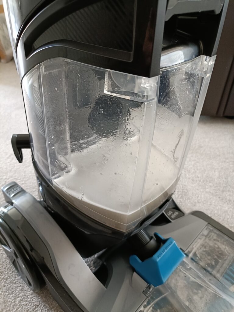 Dirty water in the collection tank