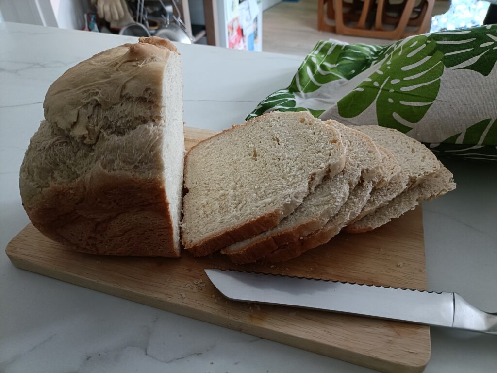 Sliced spelt loaf